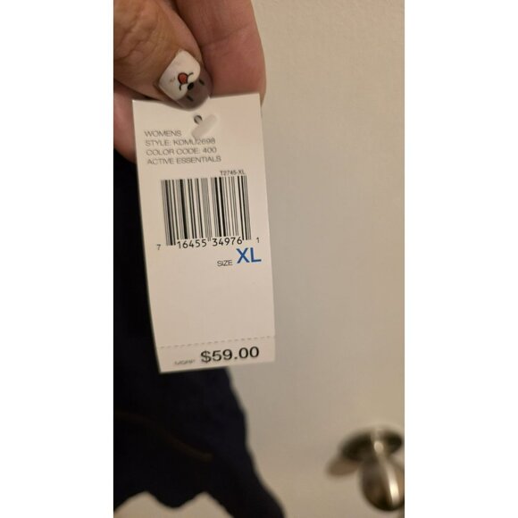 DKNY Active Vest Hooded Zip Blue Purple Womens Size XL Activewear NWT Walking - Picture 4 of 10